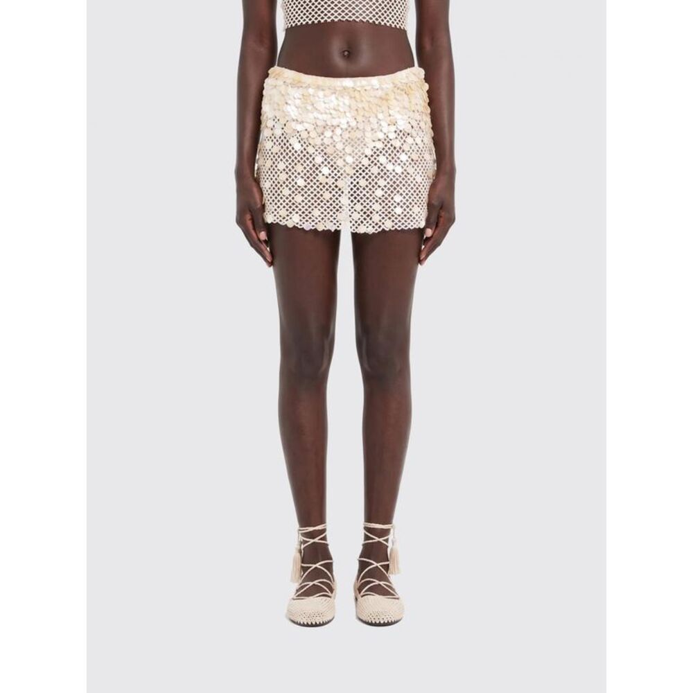 Alanui Women Cotton Mini Skirt With Sequins Alanui
